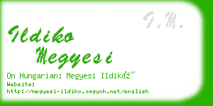 ildiko megyesi business card